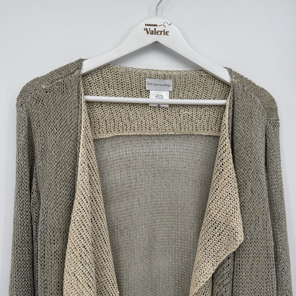 Soft Surroundings Double Layer Boho Open Cardigan… - image 2